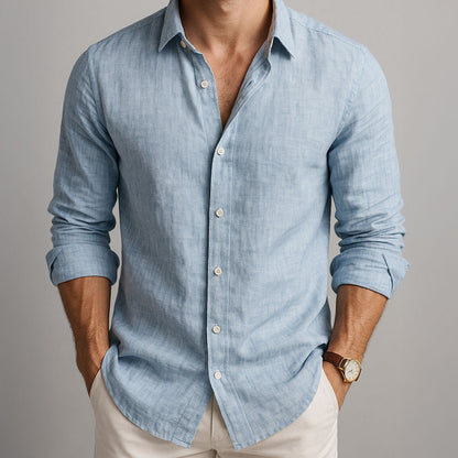 CAMICIA ESSENZIALE IN LINO