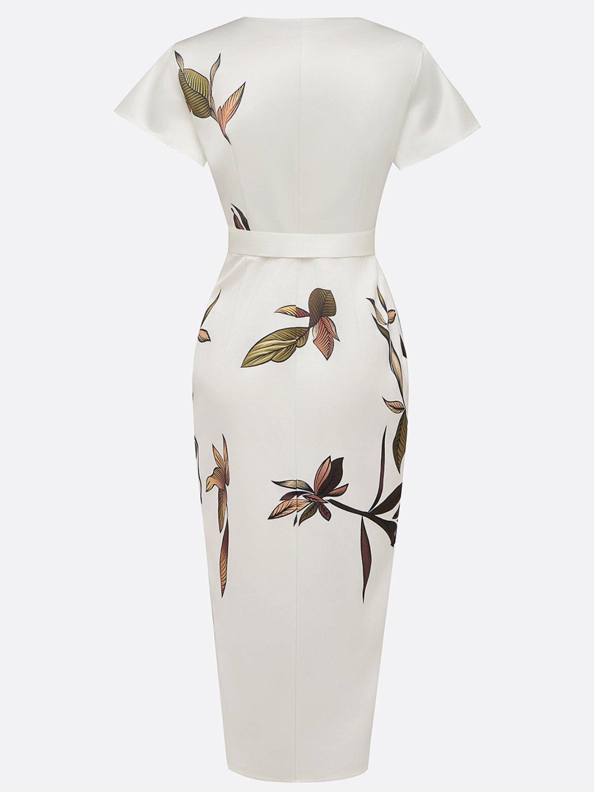 Magnolia | Robe Croisée Fleurie et Élégante