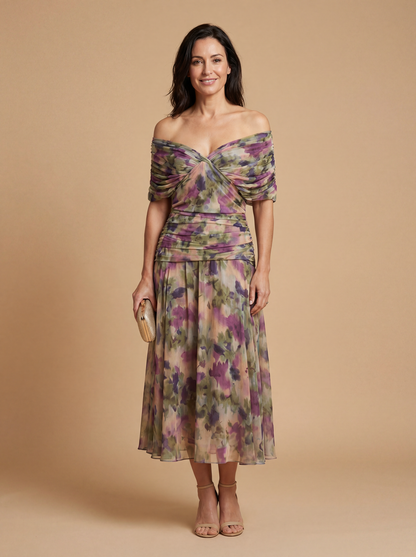 Luisa | Robe Longue Élégante Col en V