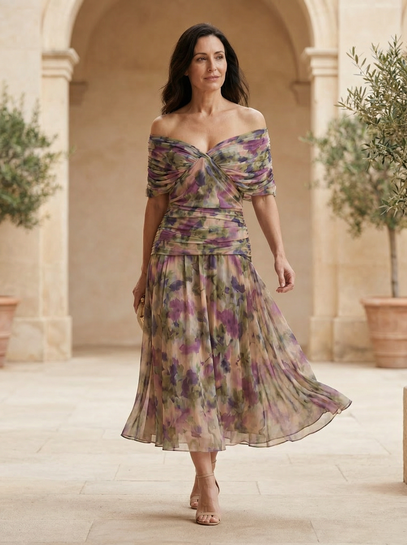Luisa | Robe Longue Élégante Col en V