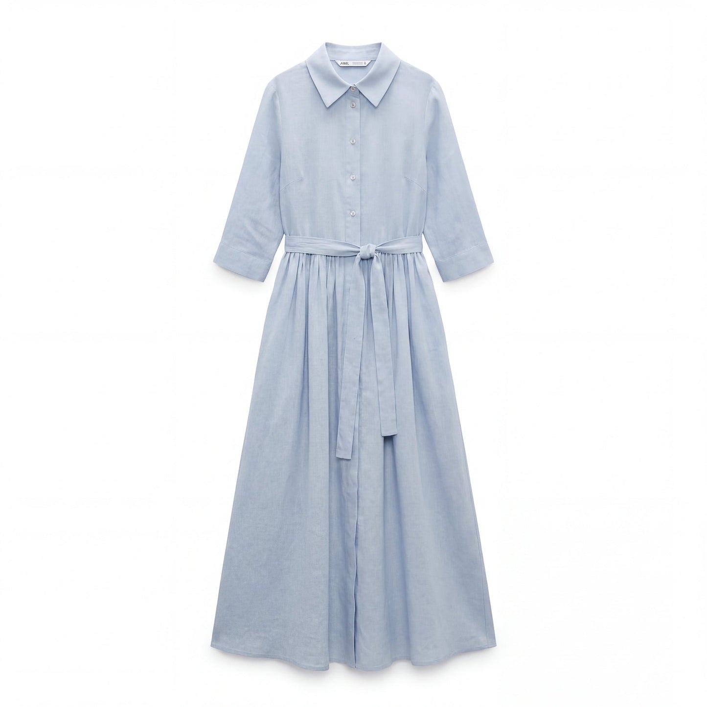 Méditerranée | Robe Longue Chemisier Bleu Ciel