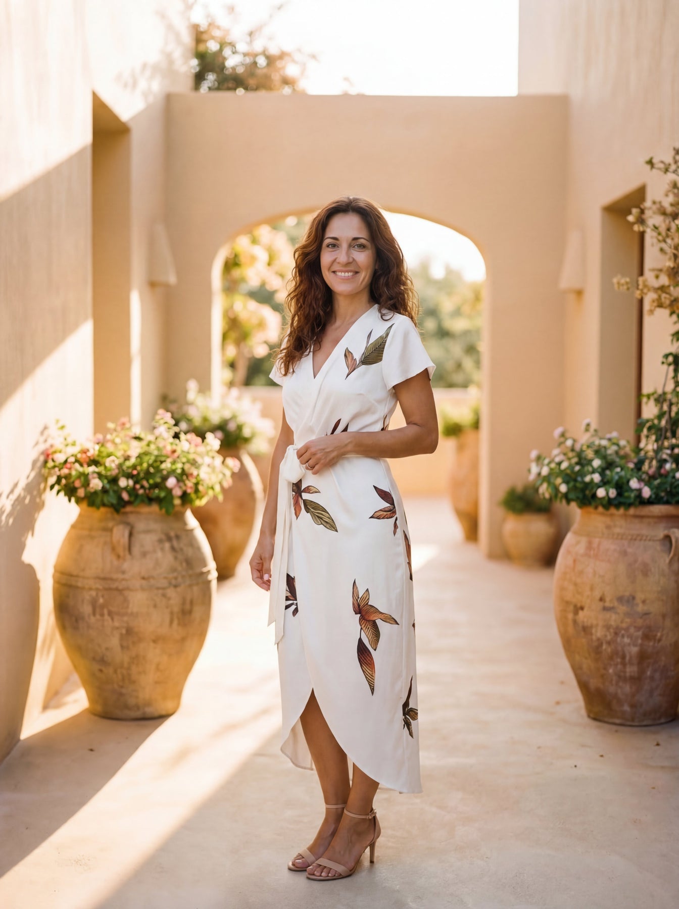Magnolia | Robe Croisée Fleurie et Élégante