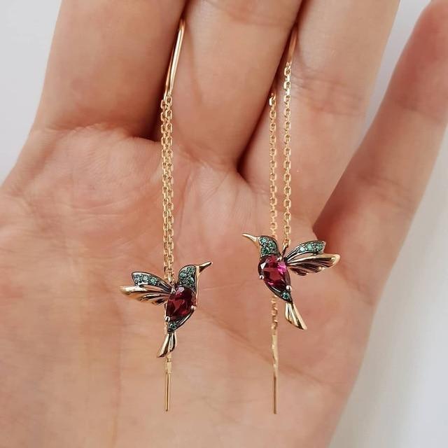 Boucles d'oreilles Kolibri Émaillées